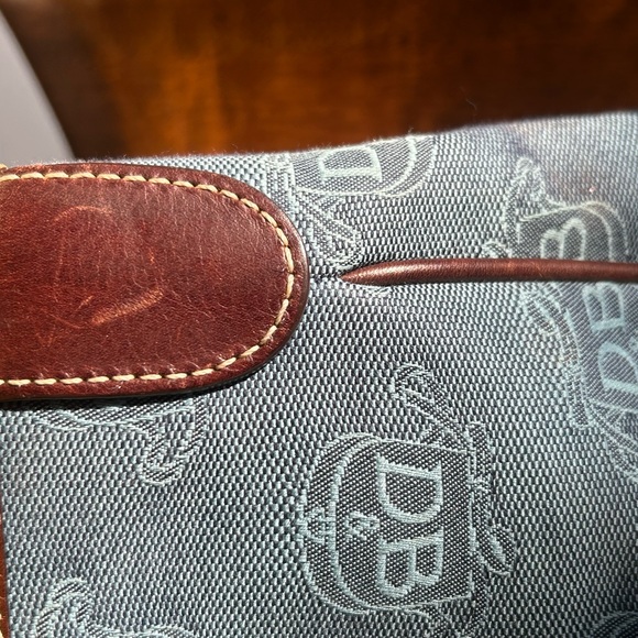 Dooney and Burke Denim & Brown Bag - Picture 3 of 16
